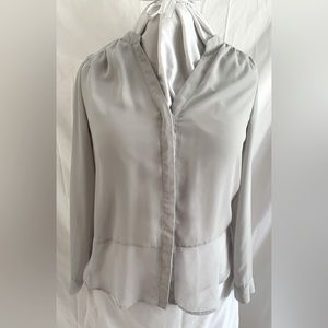 Rose & olive gray blouse